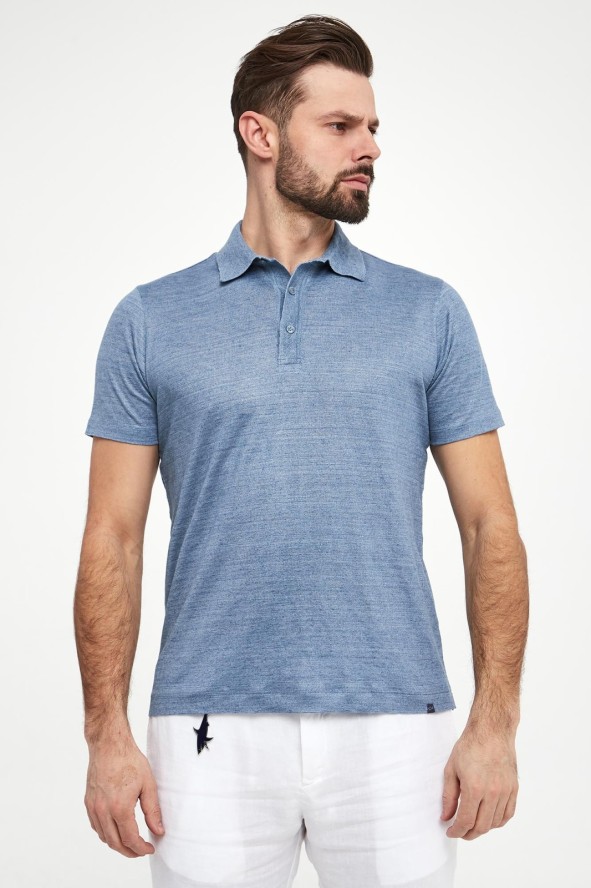 Polo męskie lniane PAUL&SHARK