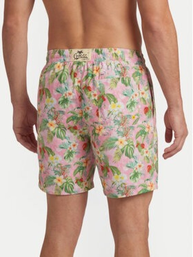 Guess Szorty kąpielowe F6GT21 WG282 Różowy Regular Fit