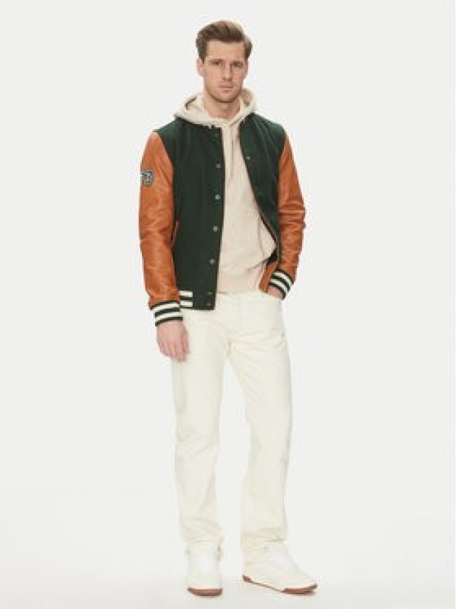 Serge Pariente Kurtka bomber Varsity Bomber Zielony Regular Fit
