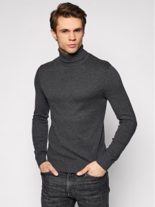 Jack & Jones Golf Emil Knit Roll 12157417 Szary Regular Fit