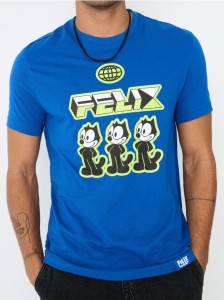 Koszulka Felix the Cat - niebieski