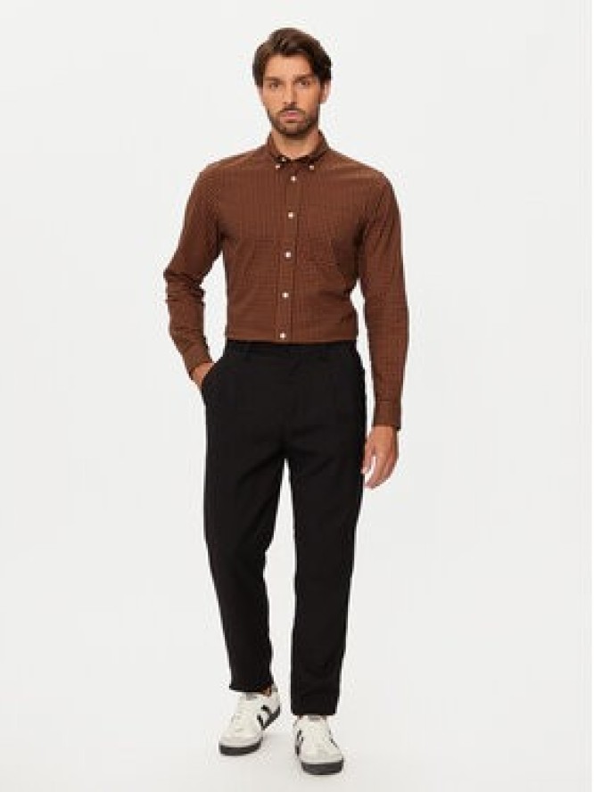 Jack & Jones Koszula Brook 12192150 Brązowy Slim Fit