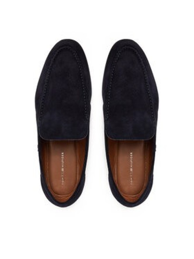 Tommy Hilfiger Półbuty Hilfiger Flexible Suede Loafer FM0FM05496 Granatowy
