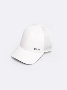 Czapka męska z daszkiem z siatką biała Vintygos 100