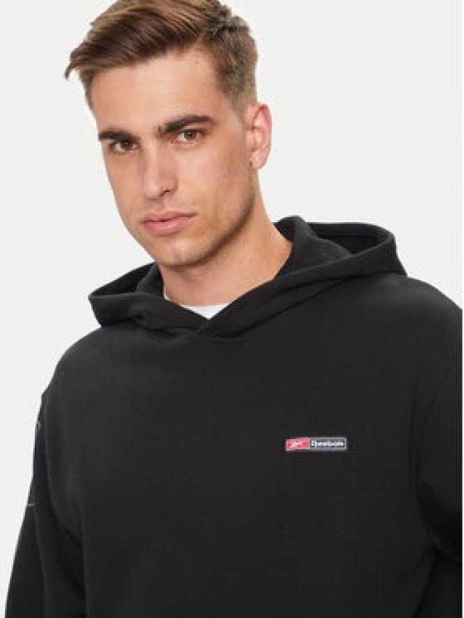 Reebok Bluza Logo Mash Up 100075616 Czarny Relaxed Fit