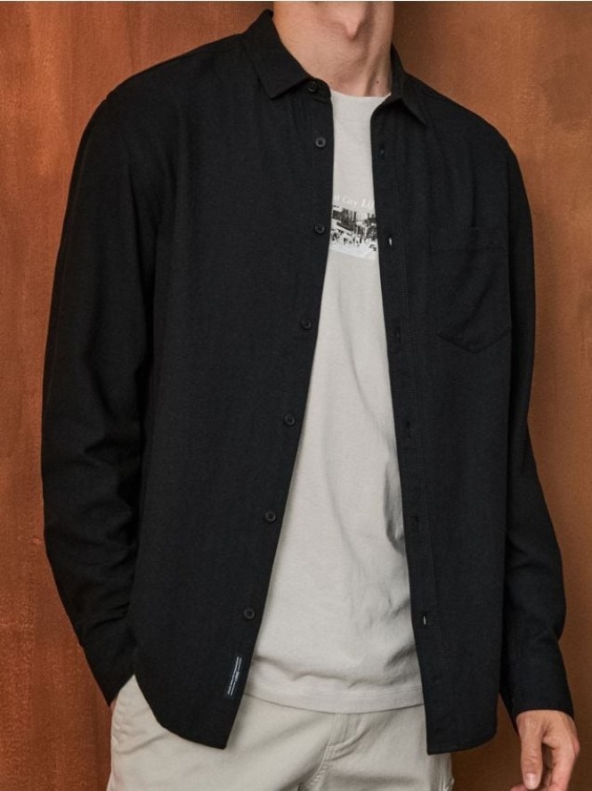 Koszula z wiskozą - czarny