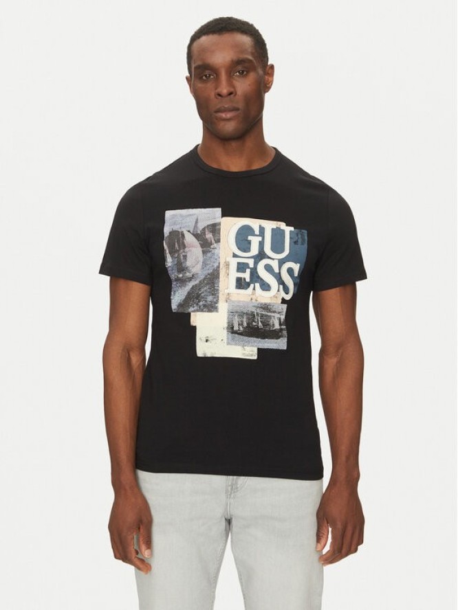 Guess T-Shirt M5GI04 I3Z14 Czarny Slim Fit