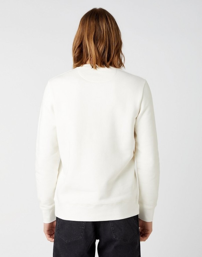 MĘSKA BLUZA WRANGLER SOUL REBEL CREW WHITE W681H1989 112141474