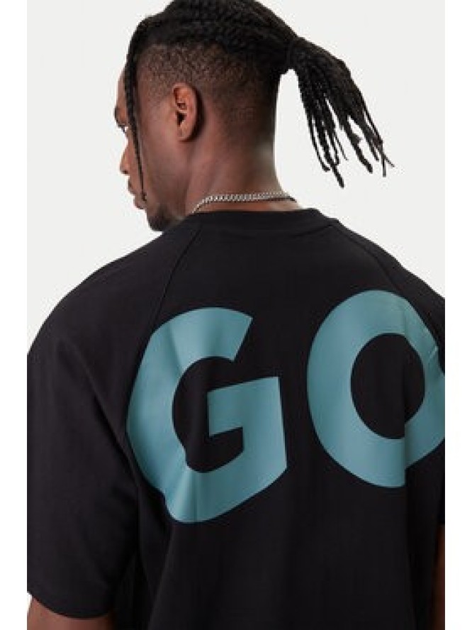 HUGO T-Shirt Nalftee 50552485 Czarny Loose Fit
