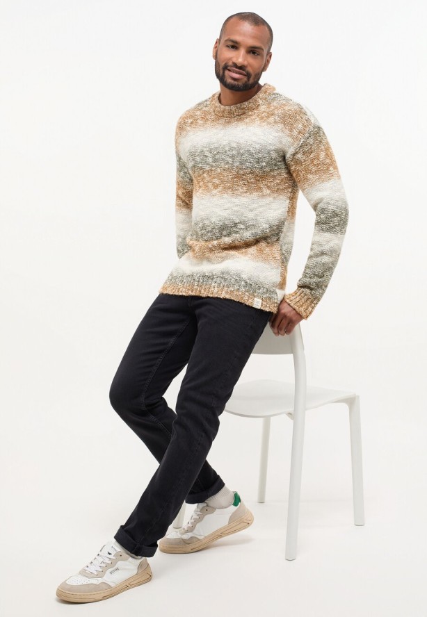 MUSTANG Emil C Degradee MĘSKI SWETER PASKI Degradee Naturetones 1014122 12475