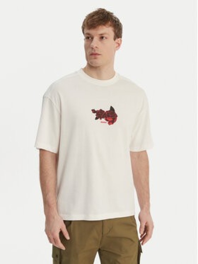 HUGO T-Shirt Domans 50564642 Écru Oversize