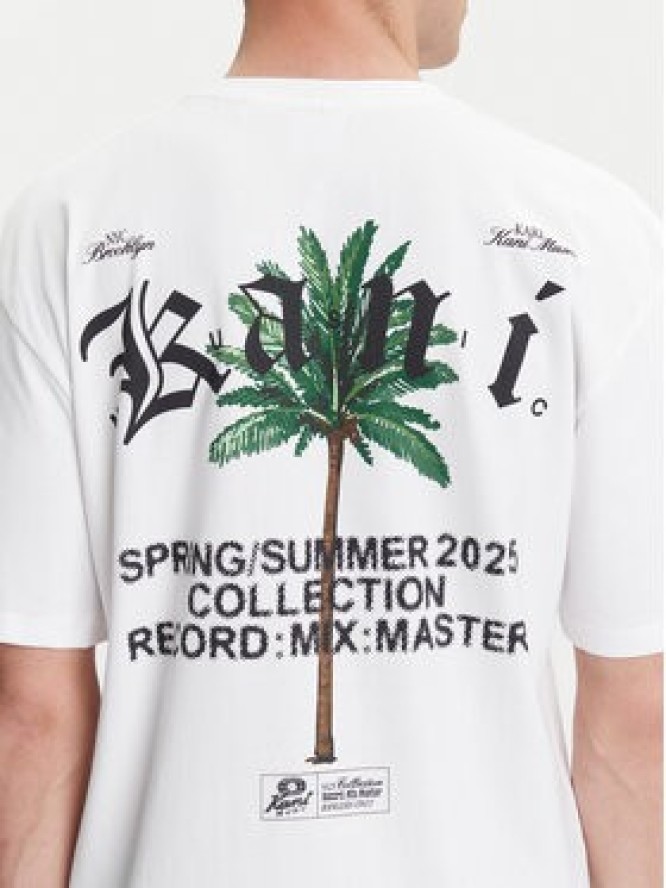 Karl Kani T-Shirt Palm Print PD00005330 Biały Relaxed Fit