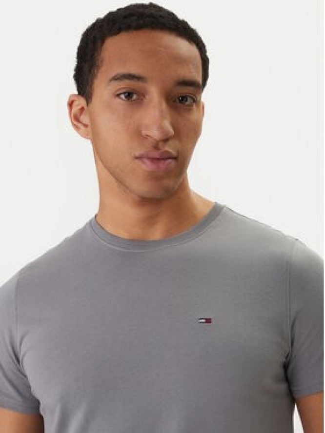 Tommy Jeans T-Shirt DM0DM04411 Szary Slim Fit