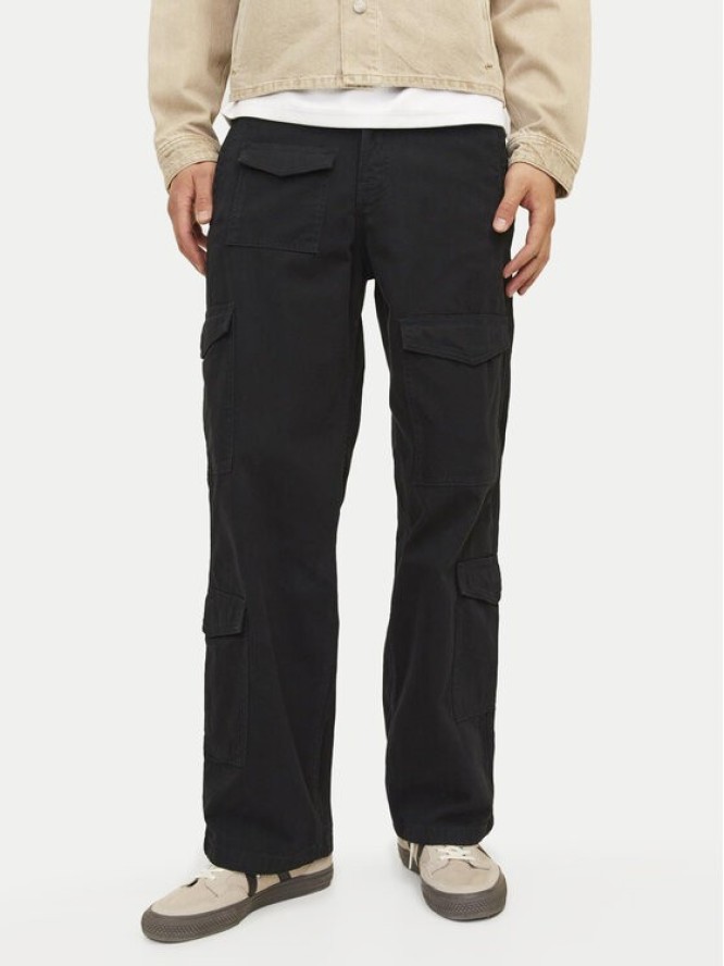 Jack & Jones Spodnie materiałowe Bill 12258307 Czarny Relaxed Fit