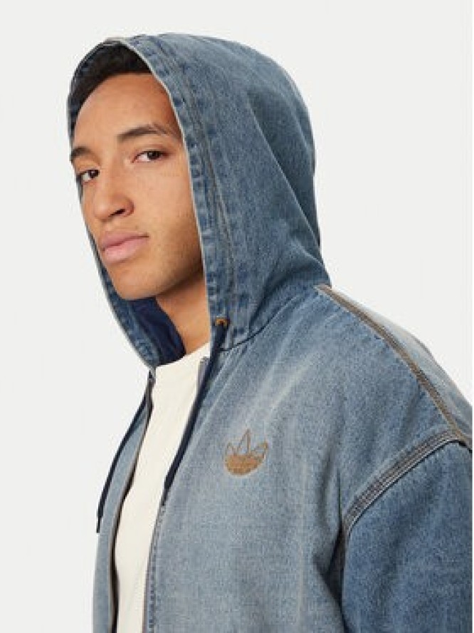 adidas Kurtka jeansowa KE0131 Niebieski Loose Fit