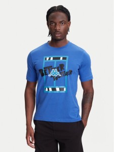 Kappa T-Shirt 351U8JW 741 Niebieski Regular Fit