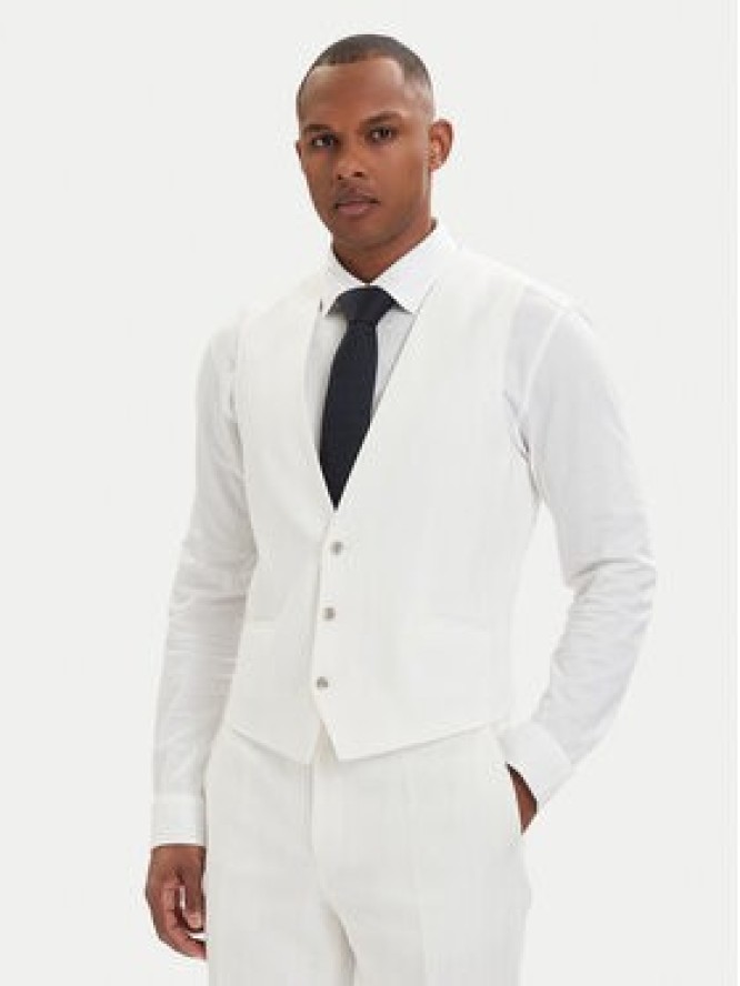 HUGO Garnitur Henry 50559672 Kremowy Slim Fit