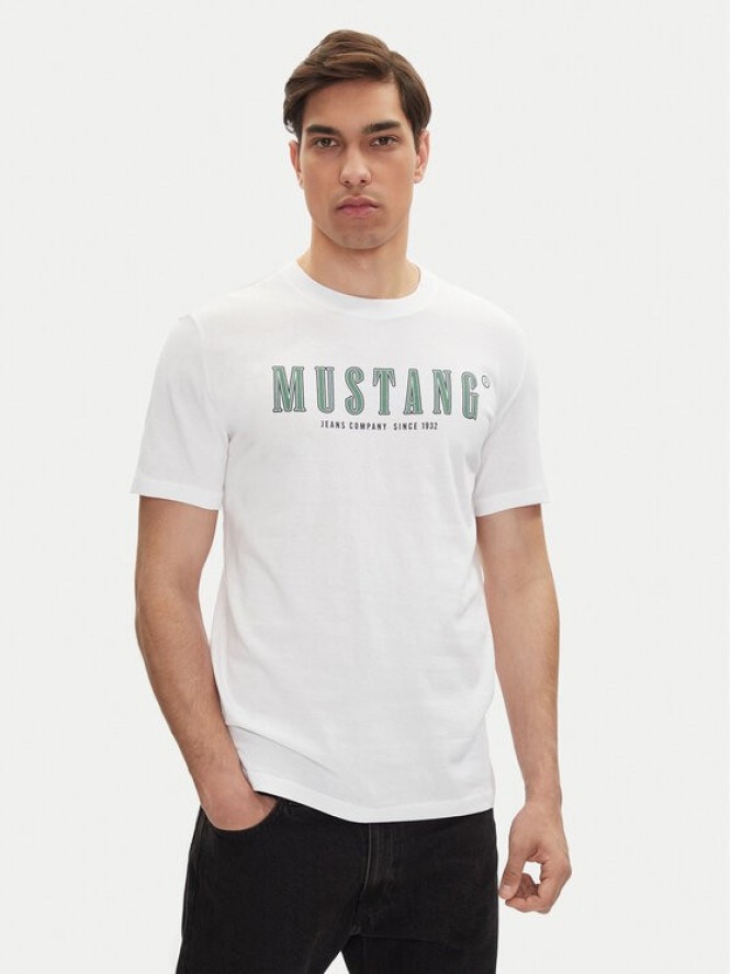 Mustang T-Shirt Austin 1016281 Biały Regular Fit