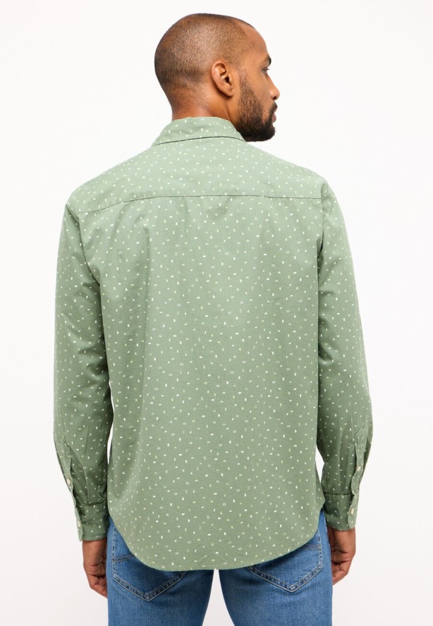 Męska Koszula MUSTANG Elmore Aop On Dark Green 1014762 12547