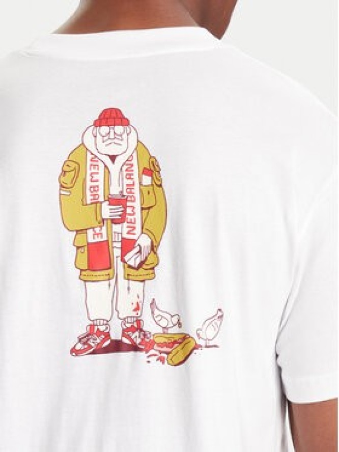 New Balance T-Shirt MT53931 Biały Regular Fit