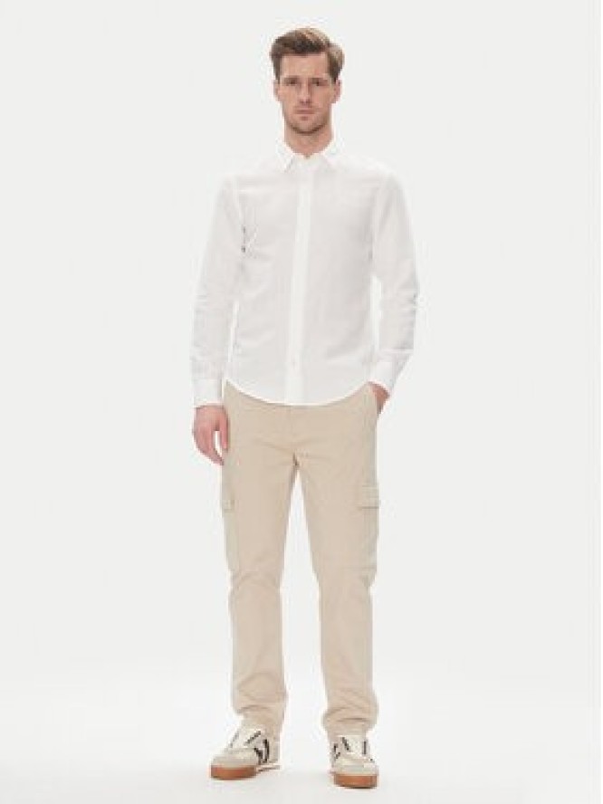 Pepe Jeans Spodnie materiałowe PM211907 Beżowy Slim Fit