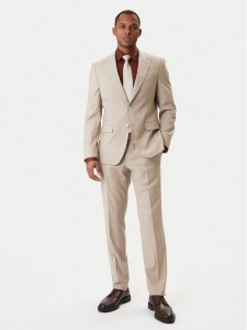 BOSS Garnitur Huge 50557273 Beżowy Regular Fit