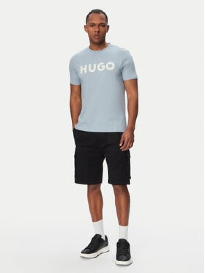 HUGO Szorty materiałowe Craysen 50556891 Czarny Straight Fit