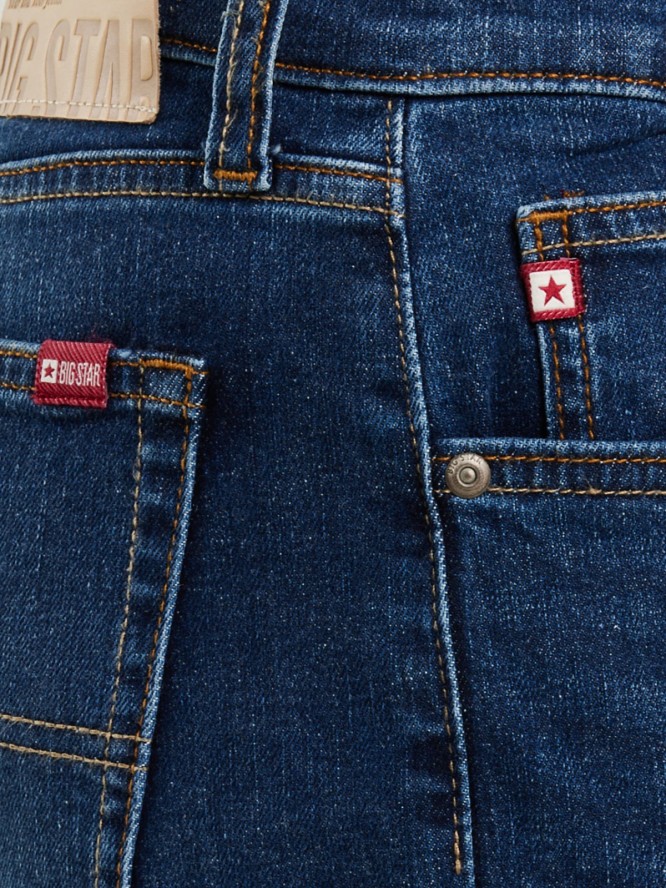 Jeansy męskie z prostą nogawką granatowe Ronald 315