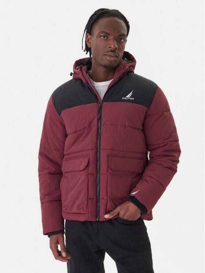 Nautica Kurtka zimowa Pocatello FZ Coat N1T04061 Bordowy Regular Fit