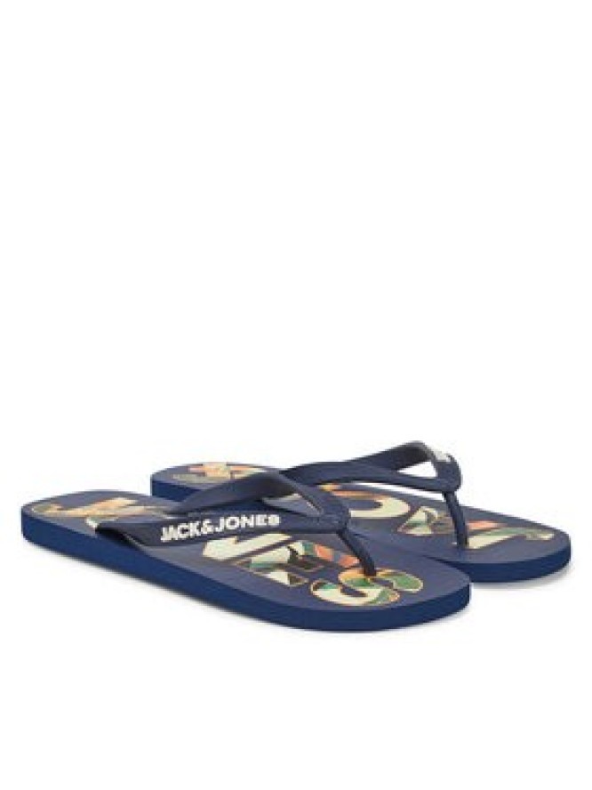 Jack & Jones Japonki Jfwlogo Palm Print Flip Flop Ln 12230642 Granatowy