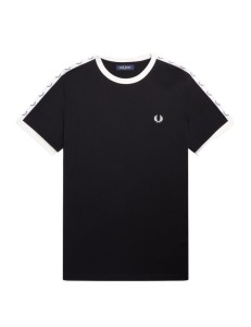 Koszulka z kontrastowym wykończeniem i gumką Fred Perry