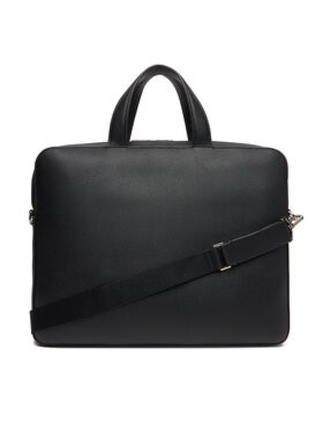Calvin Klein Torba na laptopa Micro Pebble Slim Briefcase 36 LV04D3012G Czarny