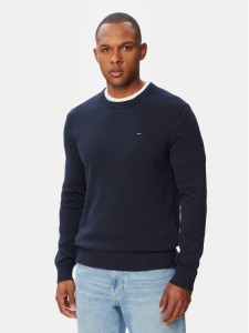 Tommy Jeans Sweter Essential DM0DM22853 Granatowy Slim Fit