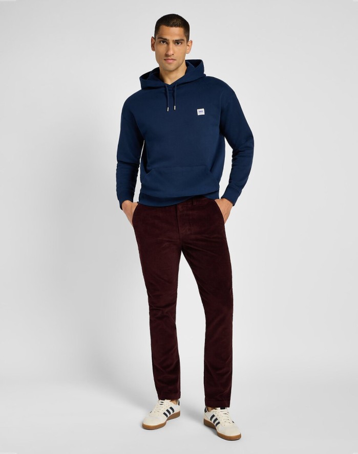 LEE MĘSKIE SPODNIE SZTRUKSOWE SLIM CHINO VELVET BEET 112355773 L71L014782