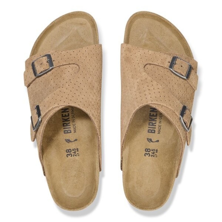 BIRKENSTOCK ZÜRICH LEVE DOTTED NEW BEIGE Klapki męskie