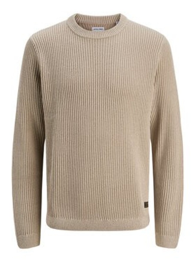 Jack & Jones Sweter Dover 12278816 Beżowy Regular Fit