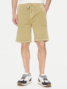 Aeronautica Militare Szorty sportowe 251BF016F583 Beżowy Regular Fit