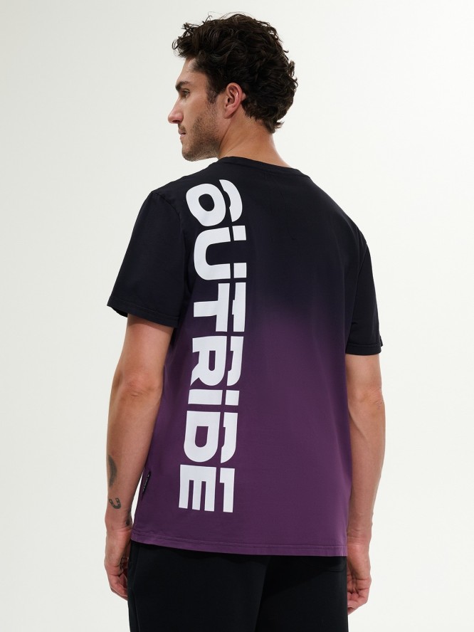 4F T-shirt relaxed z nadrukiem męski - czarny XL