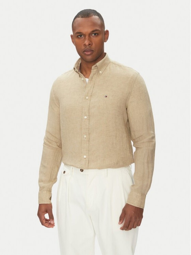 Tommy Hilfiger Koszula MW0MW34602 Beżowy Regular Fit