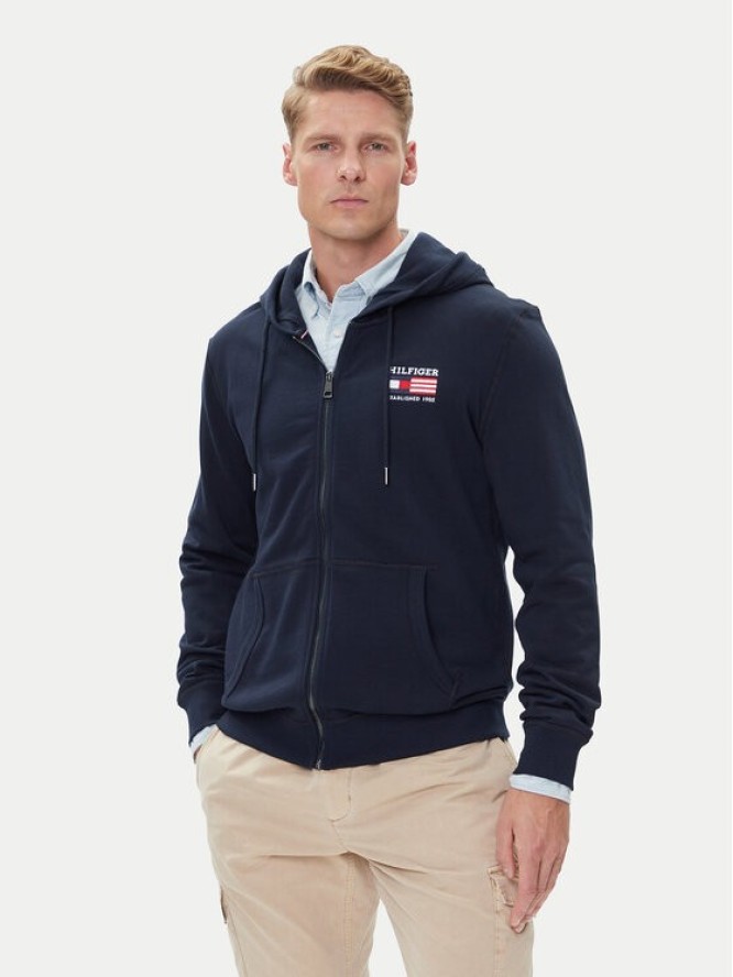 Tommy Hilfiger Bluza American MW0MW39691 Granatowy Regular Fit