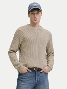Jack & Jones Sweter Dover 12278816 Beżowy Regular Fit
