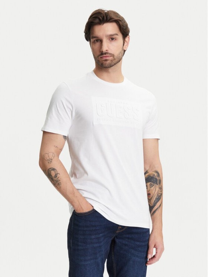 Guess T-Shirt M5YI44 KBW41 Biały Regular Fit