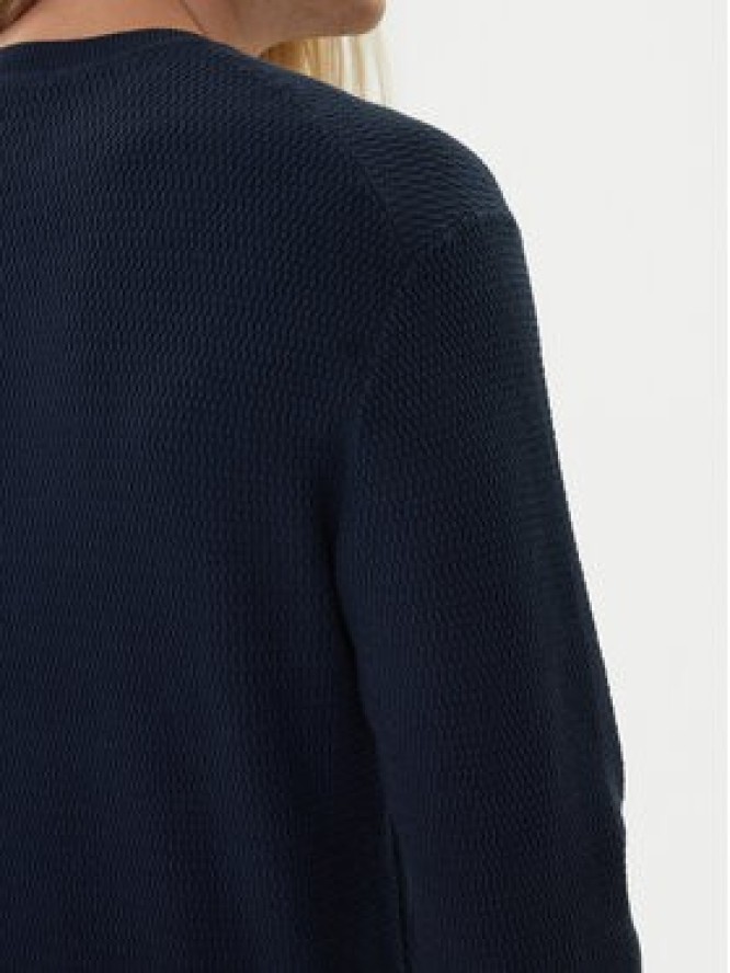 Calvin Klein Sweter LV04LB327G Granatowy Regular Fit