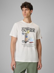 T-shirt regular z nadrukiem męski 4F 4FRSS26TTSHM3811