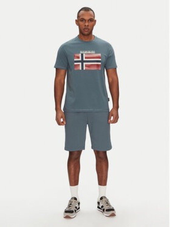Napapijri T-Shirt S-Lari NP0A4IE5G1Y1 Niebieski Regular Fit