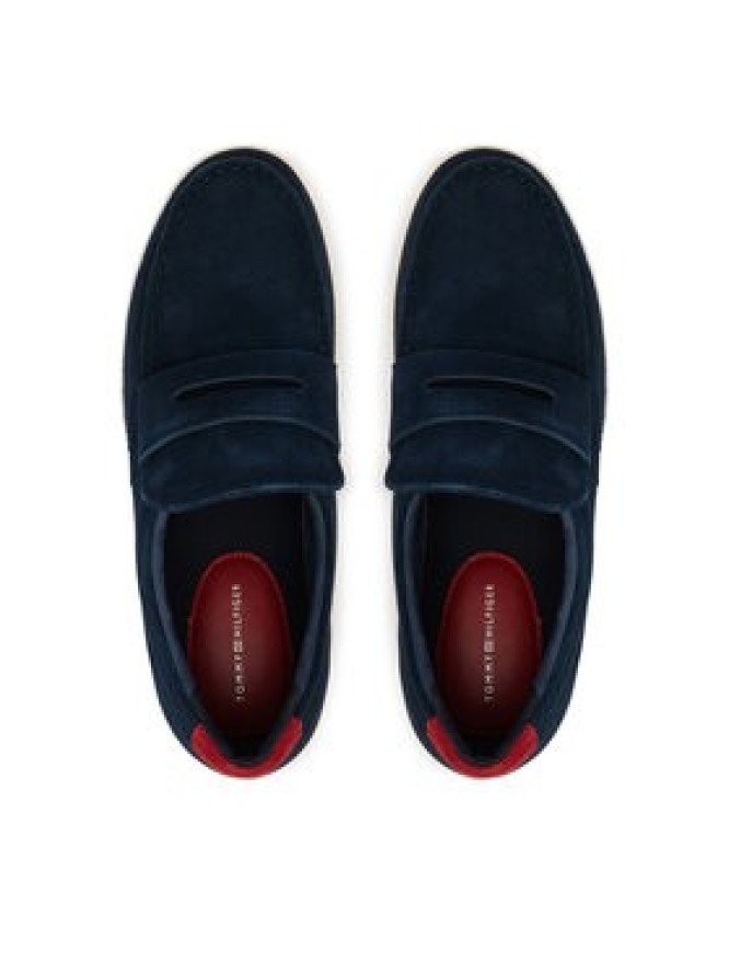 Tommy Hilfiger Półbuty Modern Light Hybrid Suede Loafer FM0FM05786 Granatowy