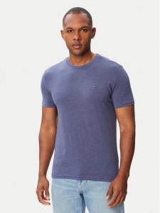 Tommy Jeans T-Shirt Jaspe DM0DM20363 Niebieski Slim Fit