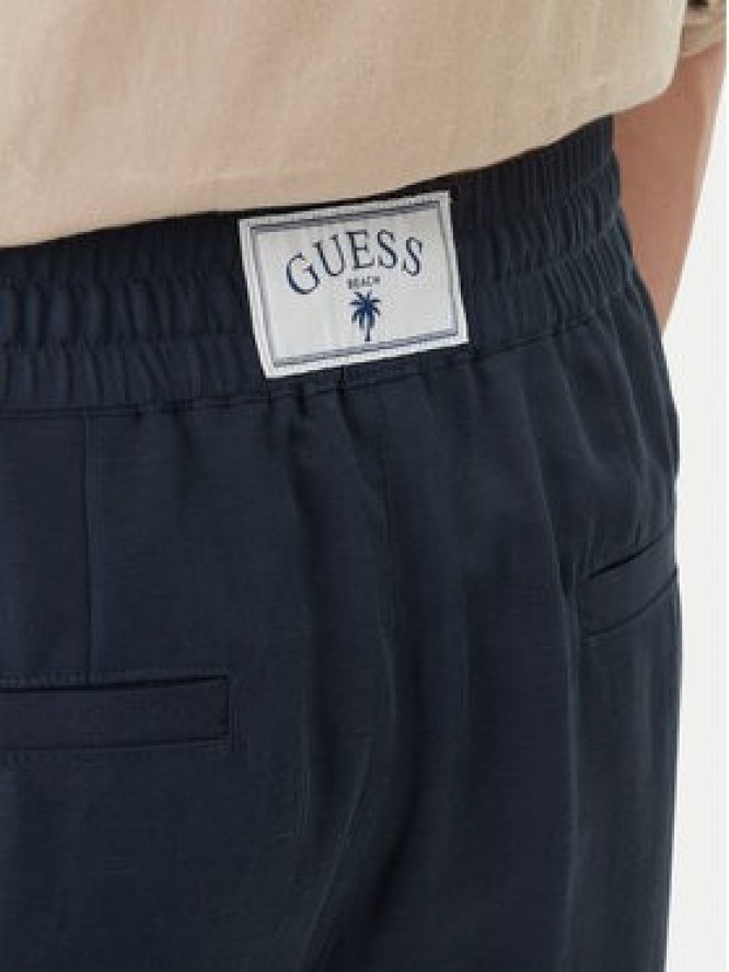 Guess Szorty sportowe F6GD01 WN202 Granatowy Regular Fit