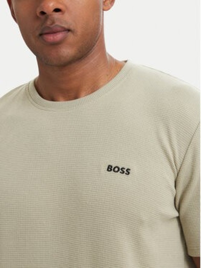 BOSS T-Shirt Waffle 50535891 Zielony jasny Regular Fit