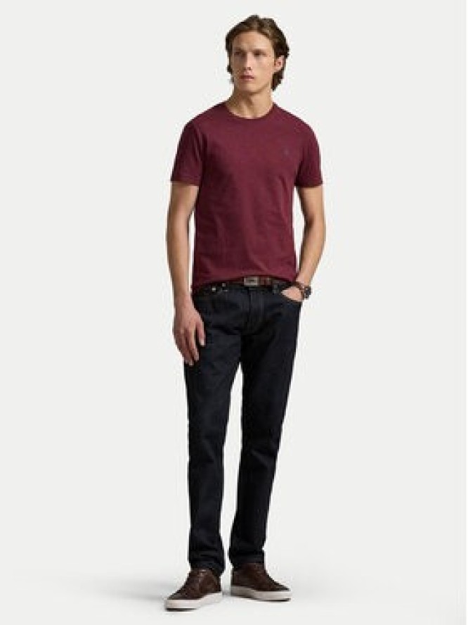 Polo Ralph Lauren T-Shirt 710671438283 Bordowy Custom Slim Fit